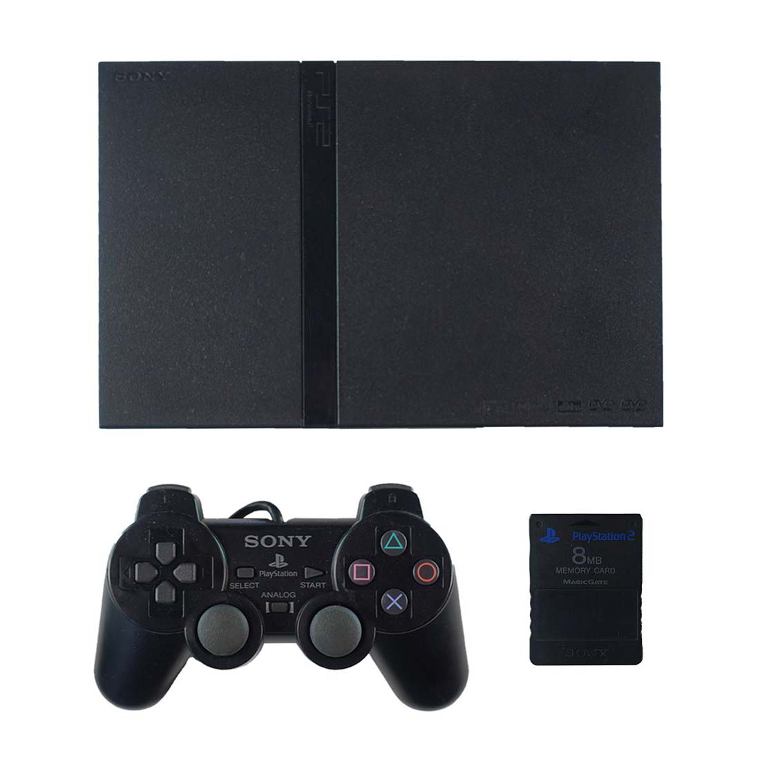 Newest PlayStation 2 Slim Console in Black with 8MB Memory Card