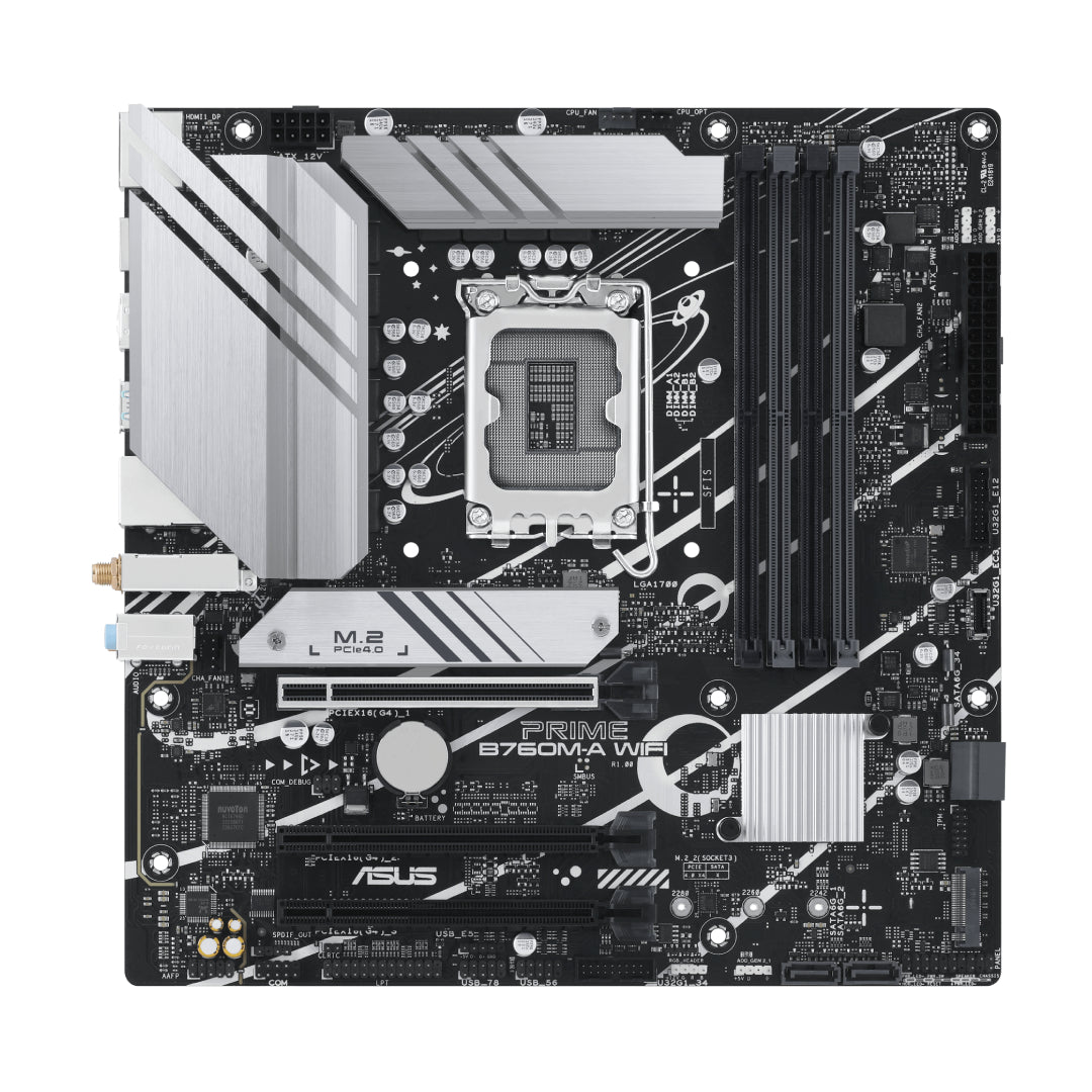 Asus Prime B760M-A WiFi LGA 1700 Intel mATX Gaming Motherboard - لوحة الأم - Store 974 | ستور ٩٧٤