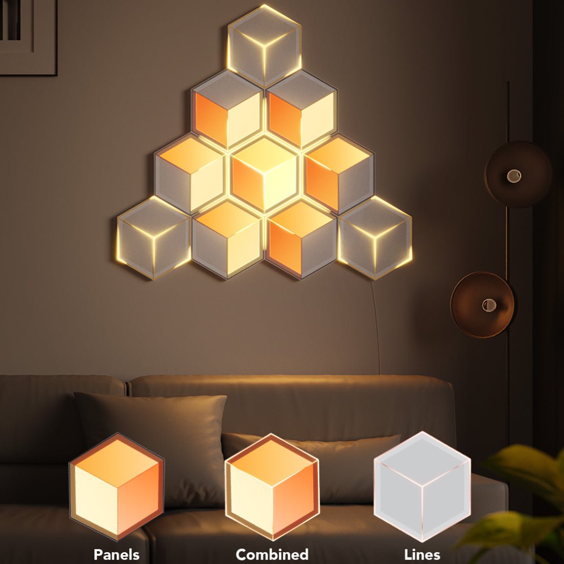Govee Glide Hexagon Light Panels Ultra - 7 Pack - إضاءة - Store 974 | ستور ٩٧٤