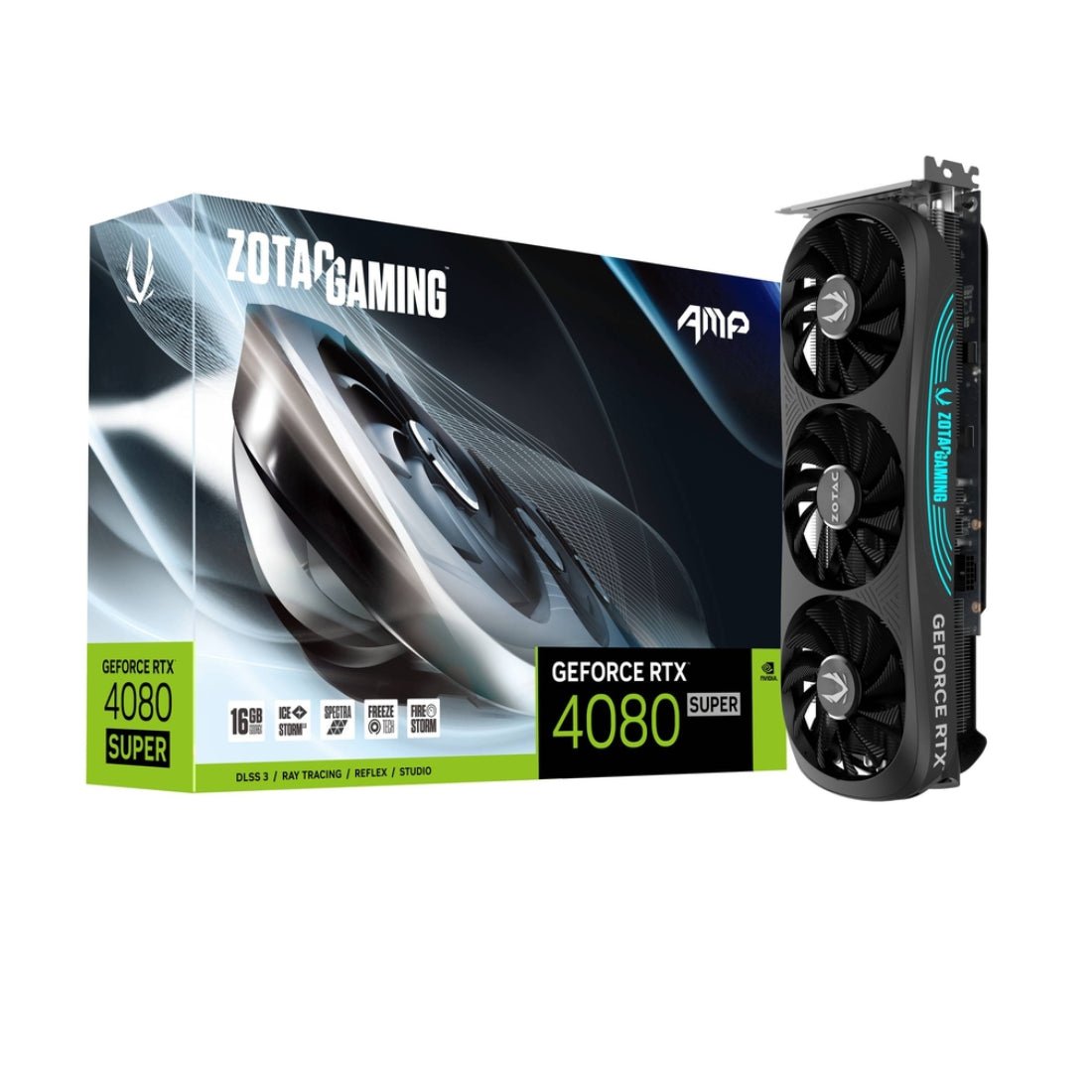 Zotac Gaming GeForce RTX 4080 SUPER AMP 16GB GDDR6X Graphics Card ZT-D40820F-10P - Black - كرت الشاشة - Store 974 | ستور ٩٧٤