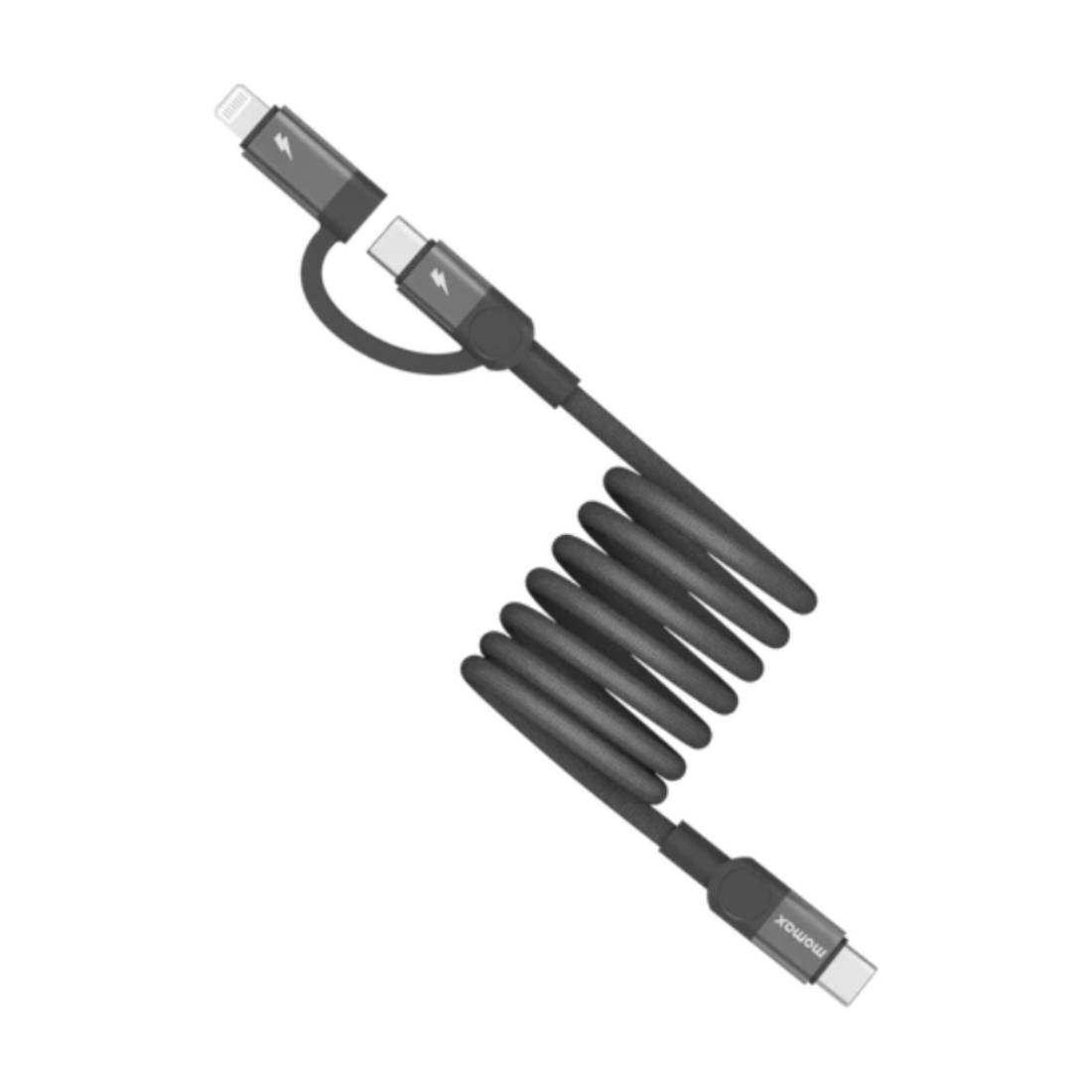 Momax Mag Link Usb-C To C Lightning Magnetic Cable 1M Black