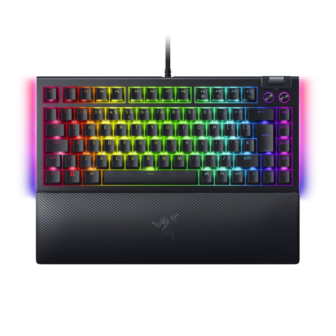 Razer BlackWidow V4 75% RGB Wired Mechanical Gaming Keyboard (US ISO Layout) - Orange Switch - لوحة مفاتيح - Store 974 | ستور ٩٧٤