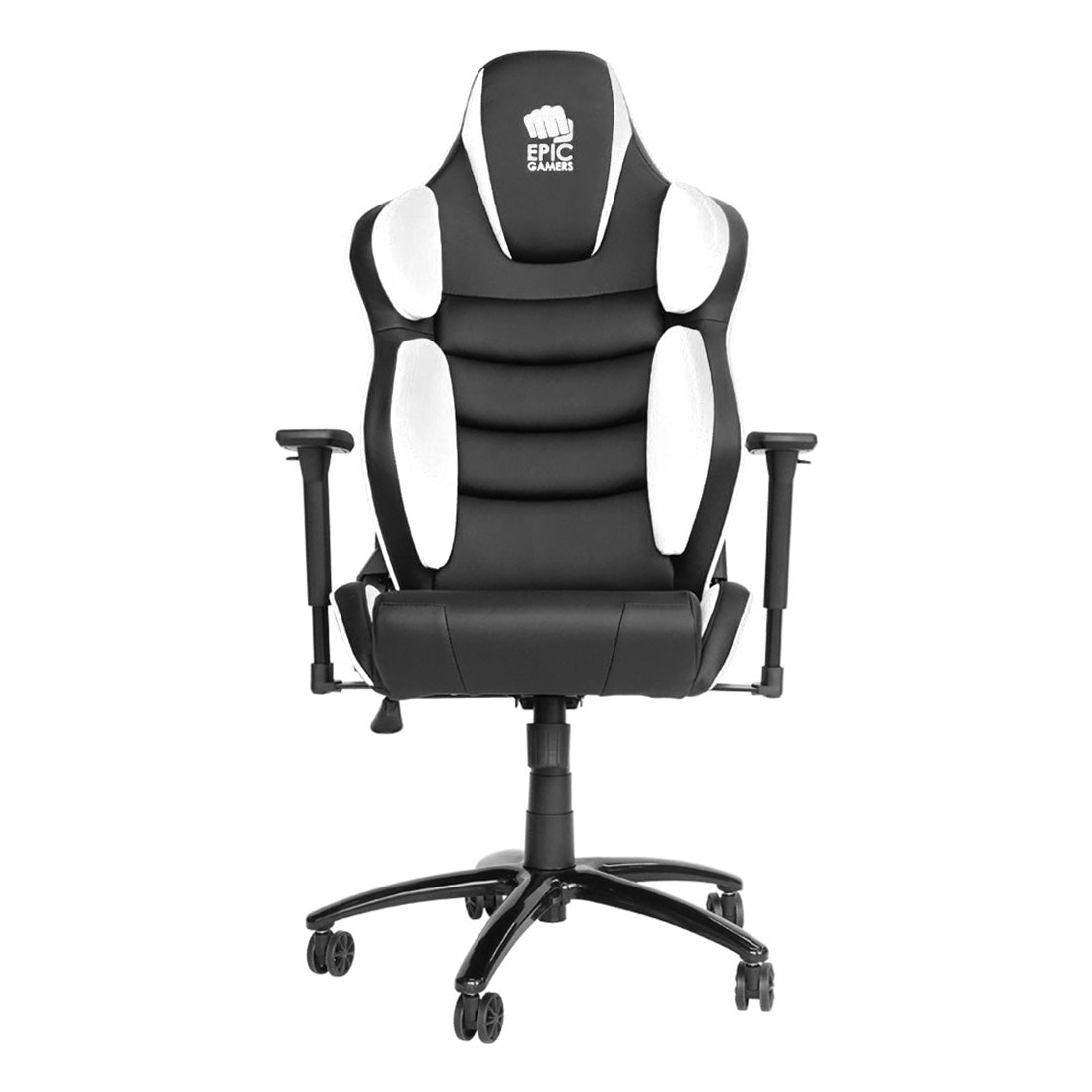 Epic Gamers Victory Gaming Chair - Black/White - كرسي - Store 974 | ستور ٩٧٤