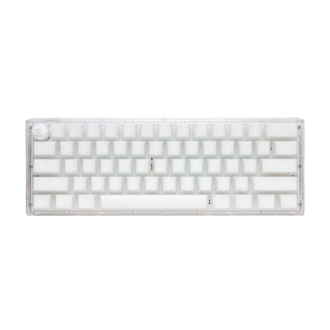 Ducky One 3 Mini Aura 60% Wired Mechanical Gaming Keyboard - Silent Red Switch - White - لوحة مفاتيح - Store 974 | ستور ٩٧٤