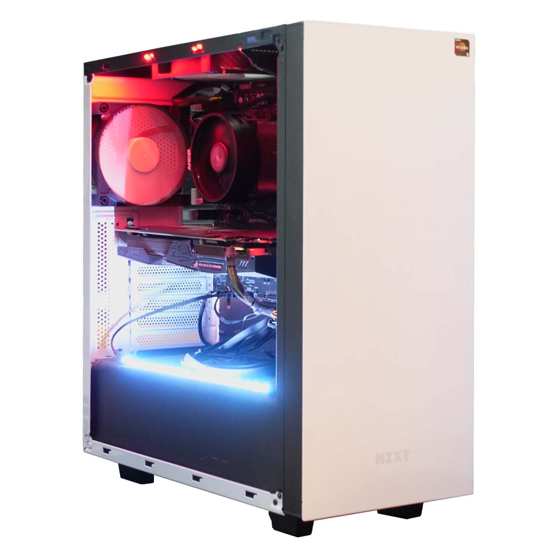 (Pre-Owned) Gaming PC AMD Ryzen 5 1500X & Asus GTX 1060 w/ NZXT Mid Tower - White - كمبيوتر مستعمل - Store 974 | ستور ٩٧٤