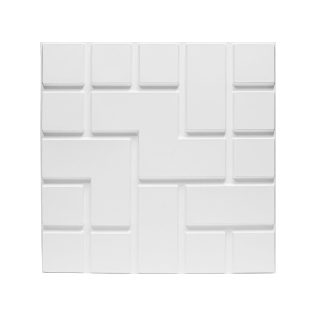 3D Bricks Wall Panel - 5 Pieces - White - لوحة جدار - Store 974 | ستور ٩٧٤