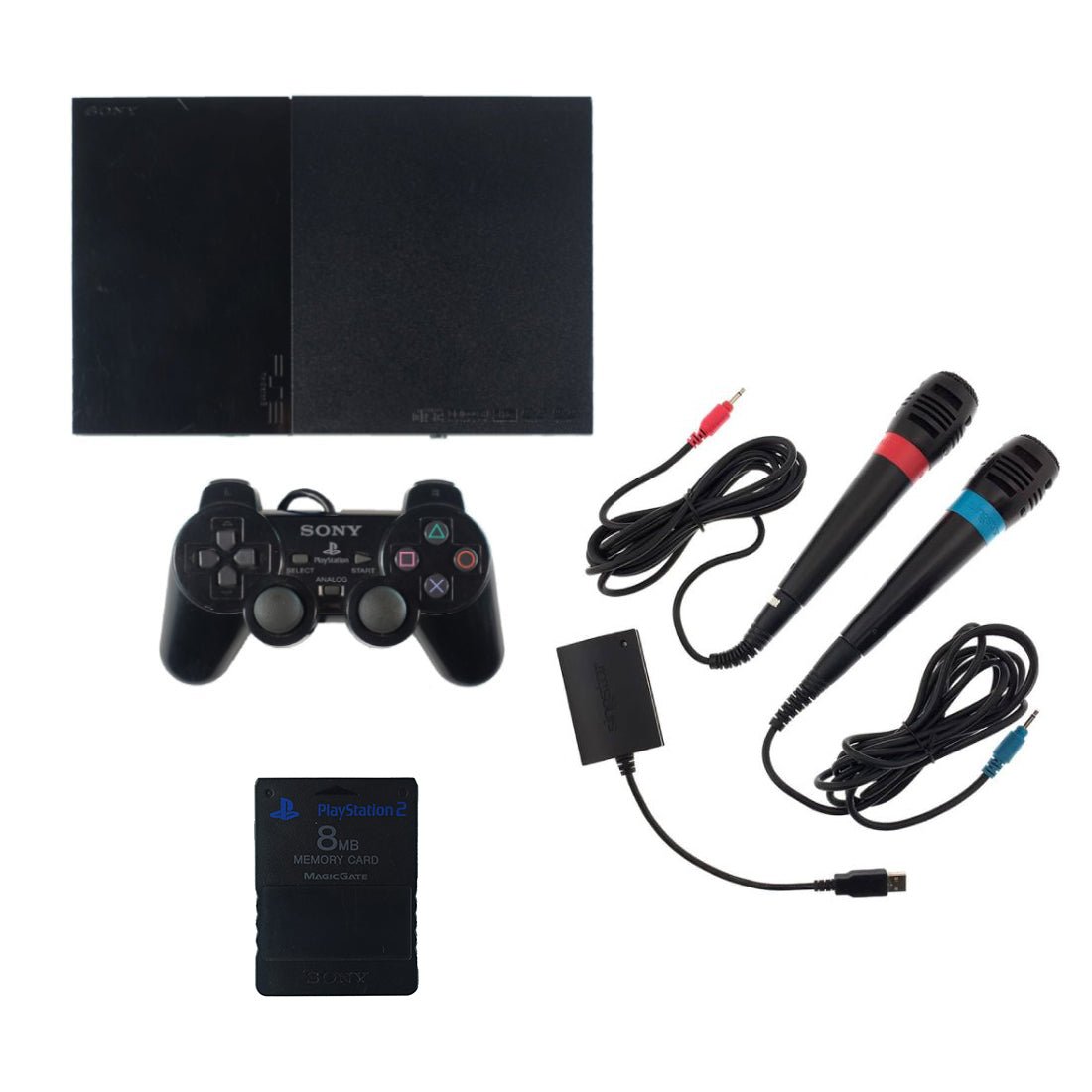 PlayStation 2 fashion Slim Console in Black with 8MB Memory Card