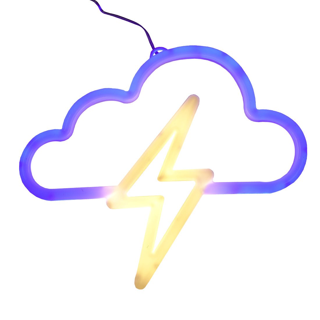 Led Neon Cloud & Thunder Shape - Blue & Red - Store 974 | ستور ٩٧٤