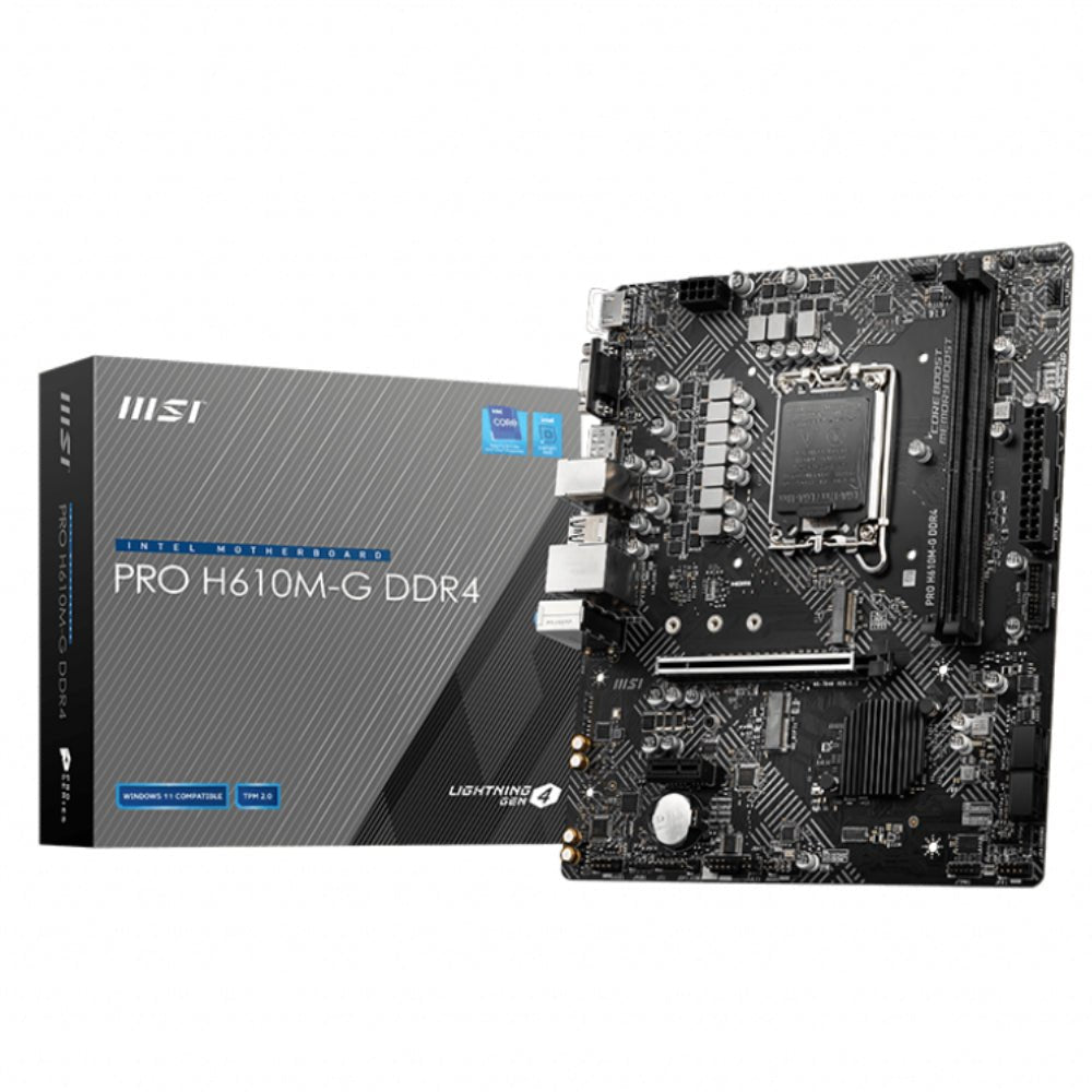 MSI PRO H610M-G DDR4 Intel LGA 1700 Motherboard - Store 974 | ستور ٩٧٤