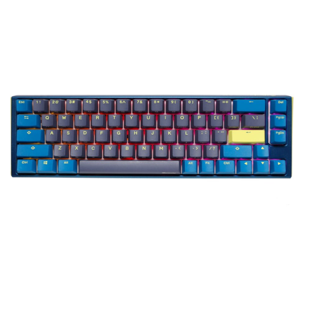 Ducky One 3 Yellow Gaming Tastatur – MX Silent Red Switches, RGB LED, US Layout – Ideal Für Leises Gaming