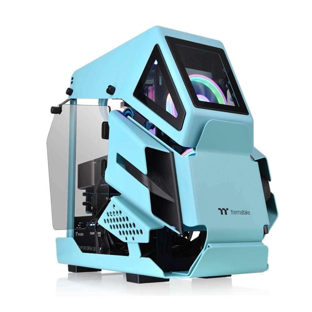 Thermaltake AH T200 Micro Chassis - Turquoise - Store 974 | ستور ٩٧٤
