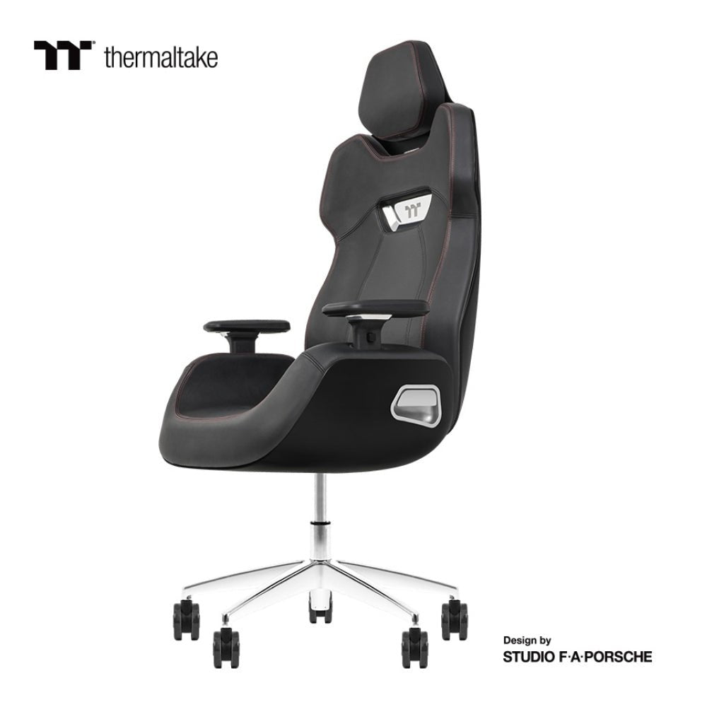 Thermaltake Argent E700 Real Leather Gaming Chair Design by Studio F. A. Porsche - Storm Black - Store 974 | ستور ٩٧٤