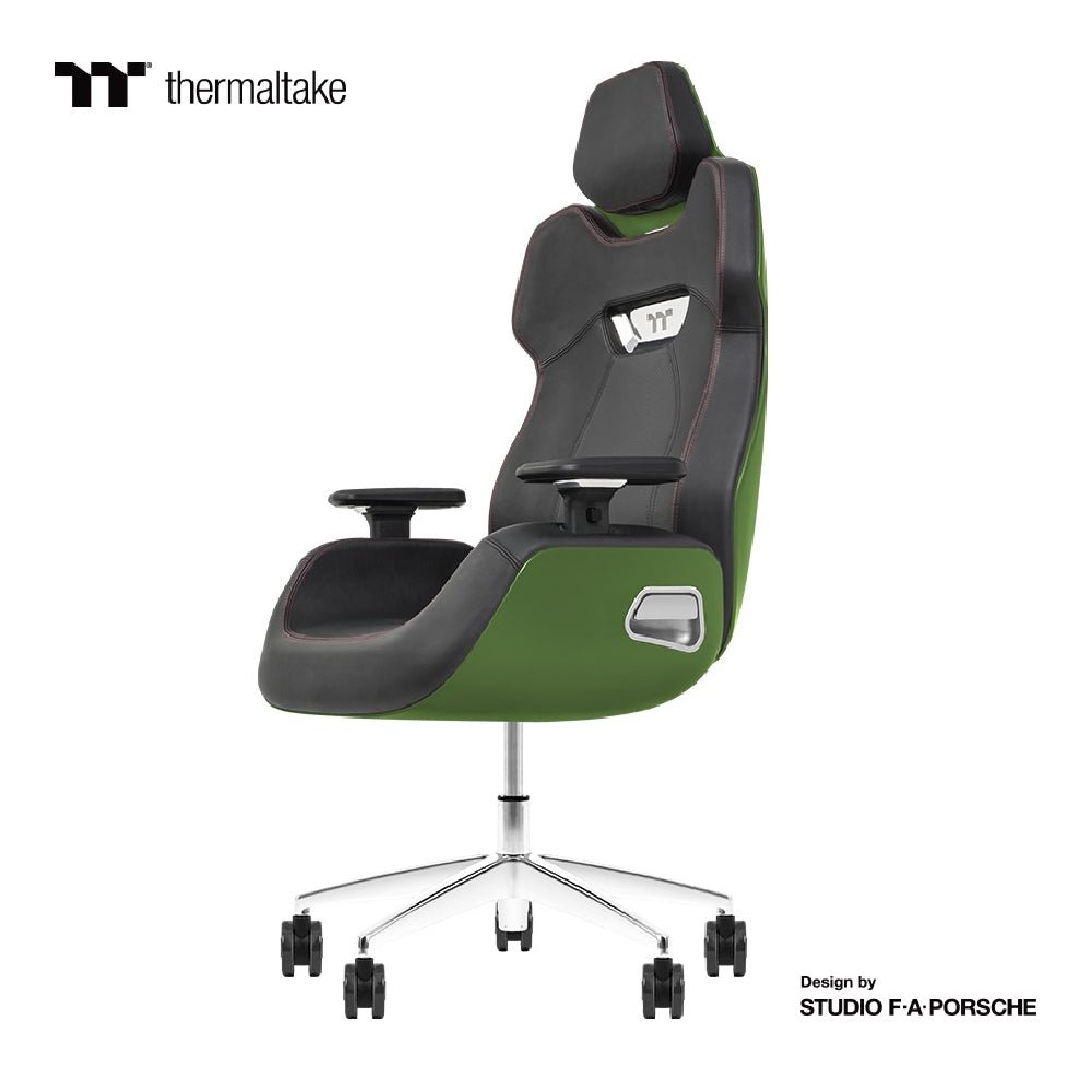 Thermaltake Argent E700 Real Leather Gaming Chair Design by Studio F. A. Porsche - Racing Green - Store 974 | ستور ٩٧٤