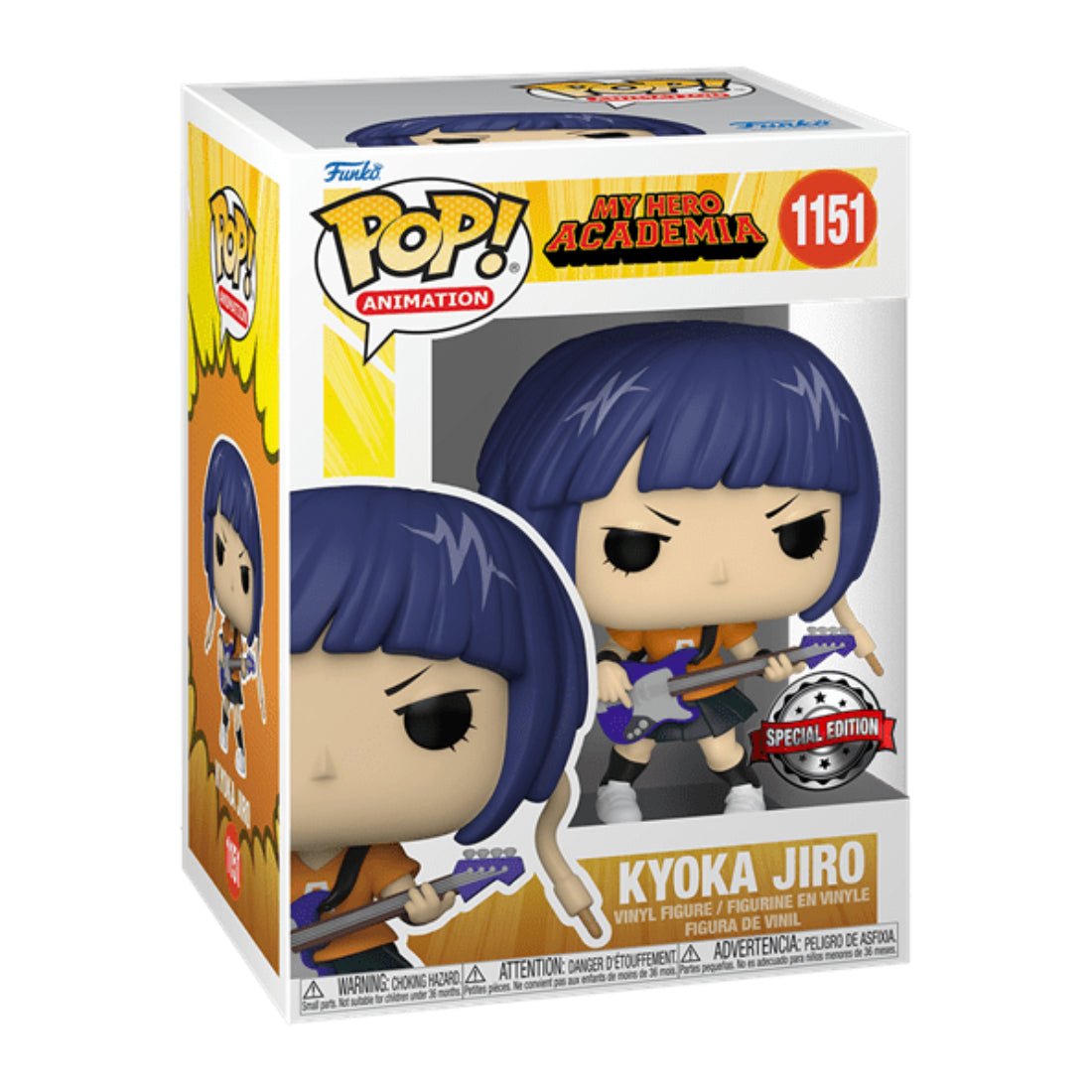 Funko Pop! Animation: My Hero Academia (MHA) - Kyouka Jirou - Hearing Hero: Earphone Jack - Vinyl-Sammelfigur - Geschenkidee - Offizielle Handelswaren - Spielzeug Für Kinder und Erwachsene