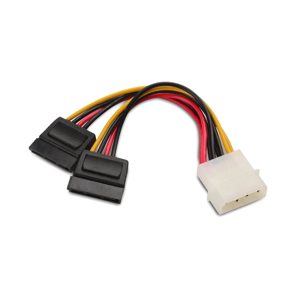 PTC 4-Pin Molex Power Splitter Cables – 10-Pack, Male To Dual Female 8" Extension Adapters