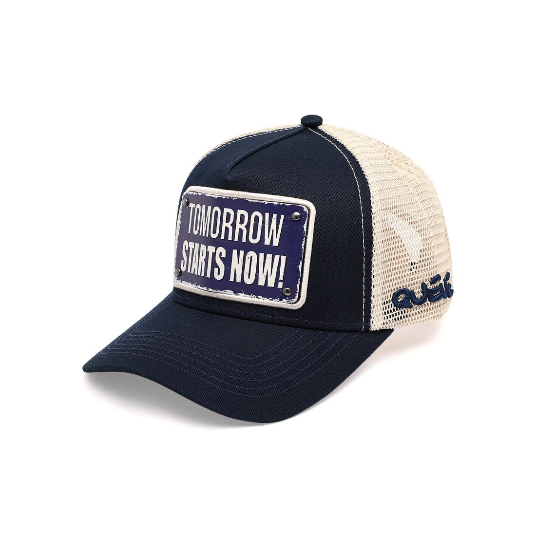 Queue Caps Tomorrow Starts Now Cap - Navy & Light Blue - قبعة - Store 974 | ستور ٩٧٤