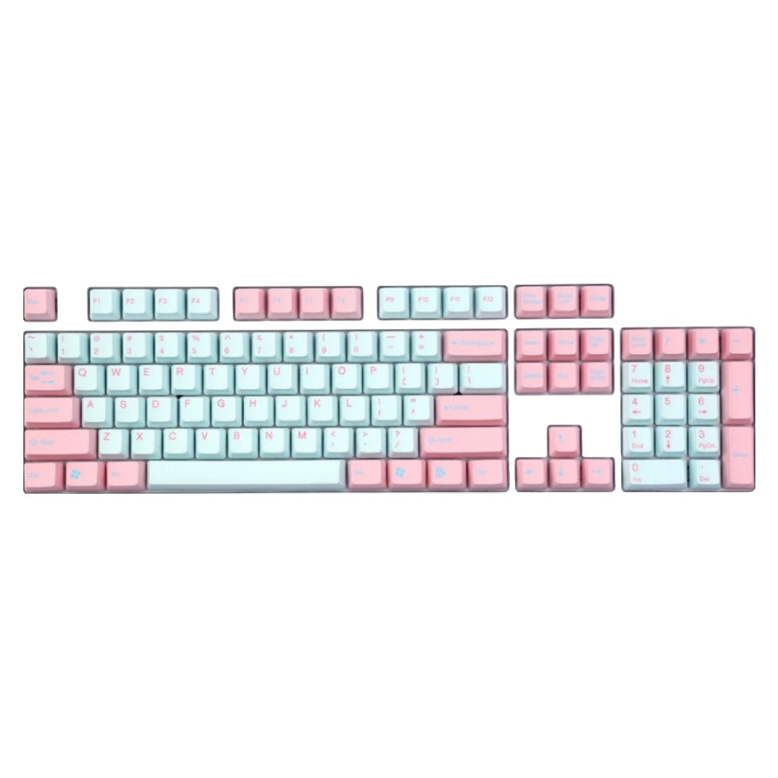 Pink Gradient Keycaps, PBT, Backlit, 104 Key, US Layout