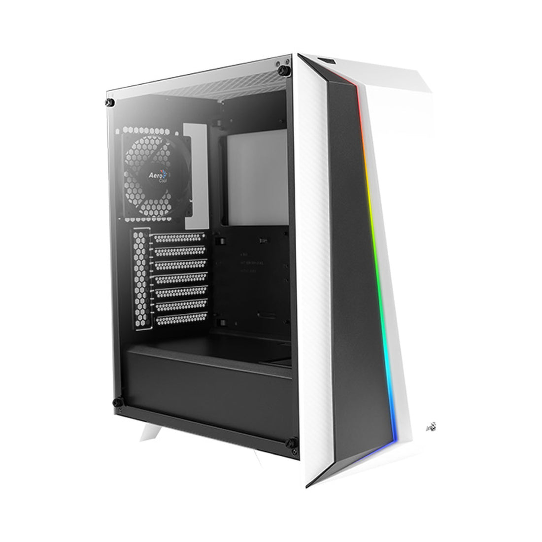 Aerocool Cylon Pro Tempered Glass RGB Mid Tower - White/Black - صندوق - Store 974 | ستور ٩٧٤