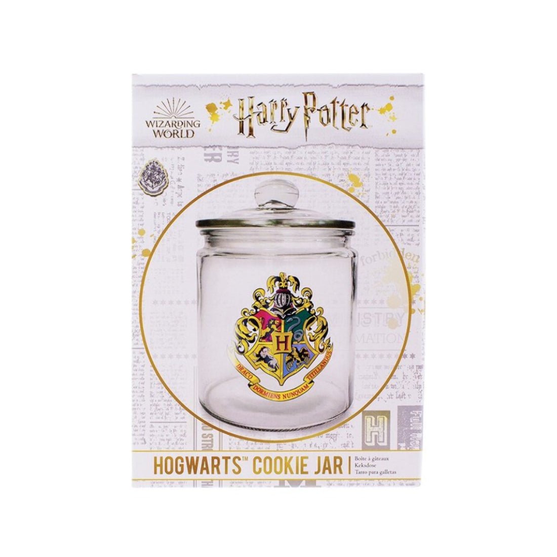 Harry Potter - Hogwarts Glass Cookie Jar - مرطبان - Store 974 | ستور ٩٧٤