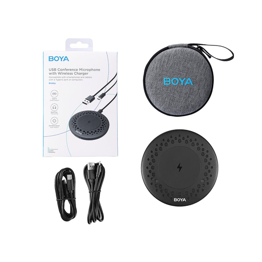 Boya Blobby USB Conference Microphone with Wireless Charger - ميكروفون - Store 974 | ستور ٩٧٤