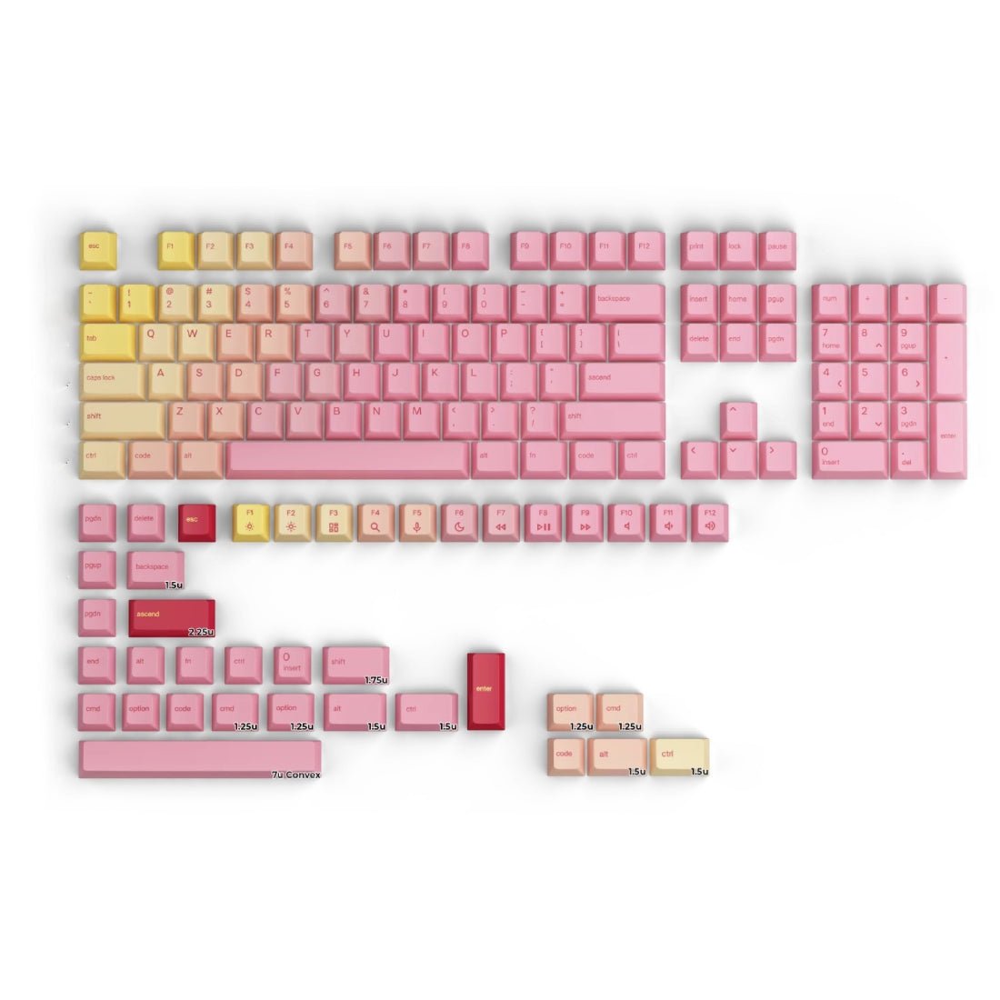 Glorious Forge Keycap set - Grapefruit - أكسسوار لوحة مفاتيح - Store 974 | ستور ٩٧٤