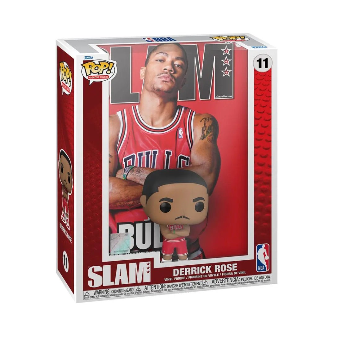Funko Pop Cover! Basketball: NBA SLAM - Derrick Rose #11 - دمية