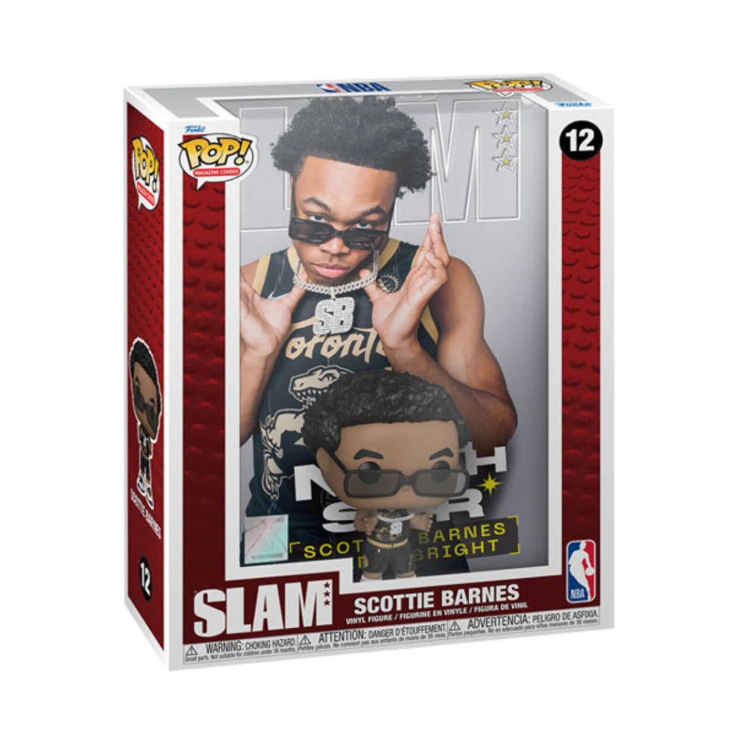 Funko Pop Cover! Basketball: NBA SLAM - Scottie Barnes #12 - دمية