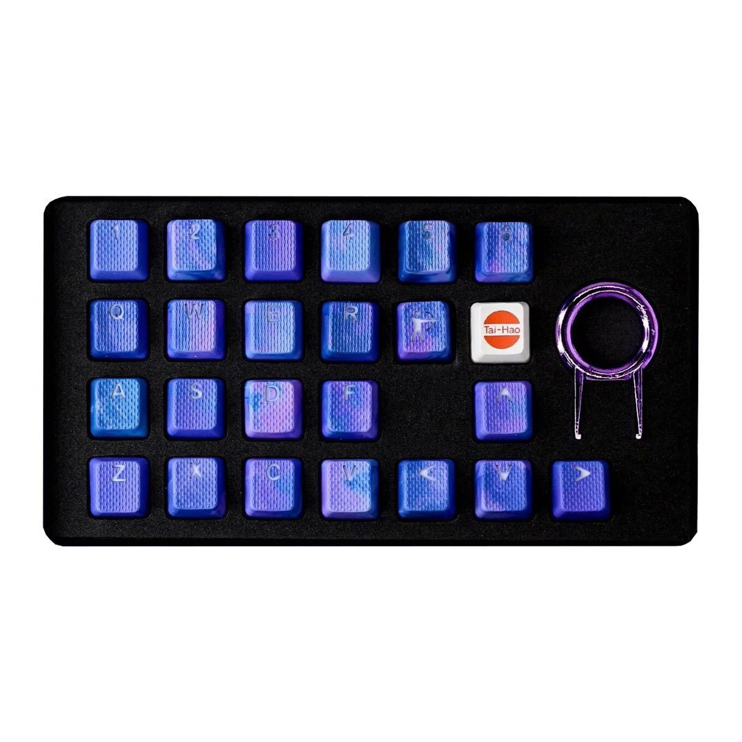 Tai-Hao Rubber Backlit Mark II Gaming Keycap - Dark Purple & Blue Camo - مفاتيح كيبورد - Store 974 | ستور ٩٧٤