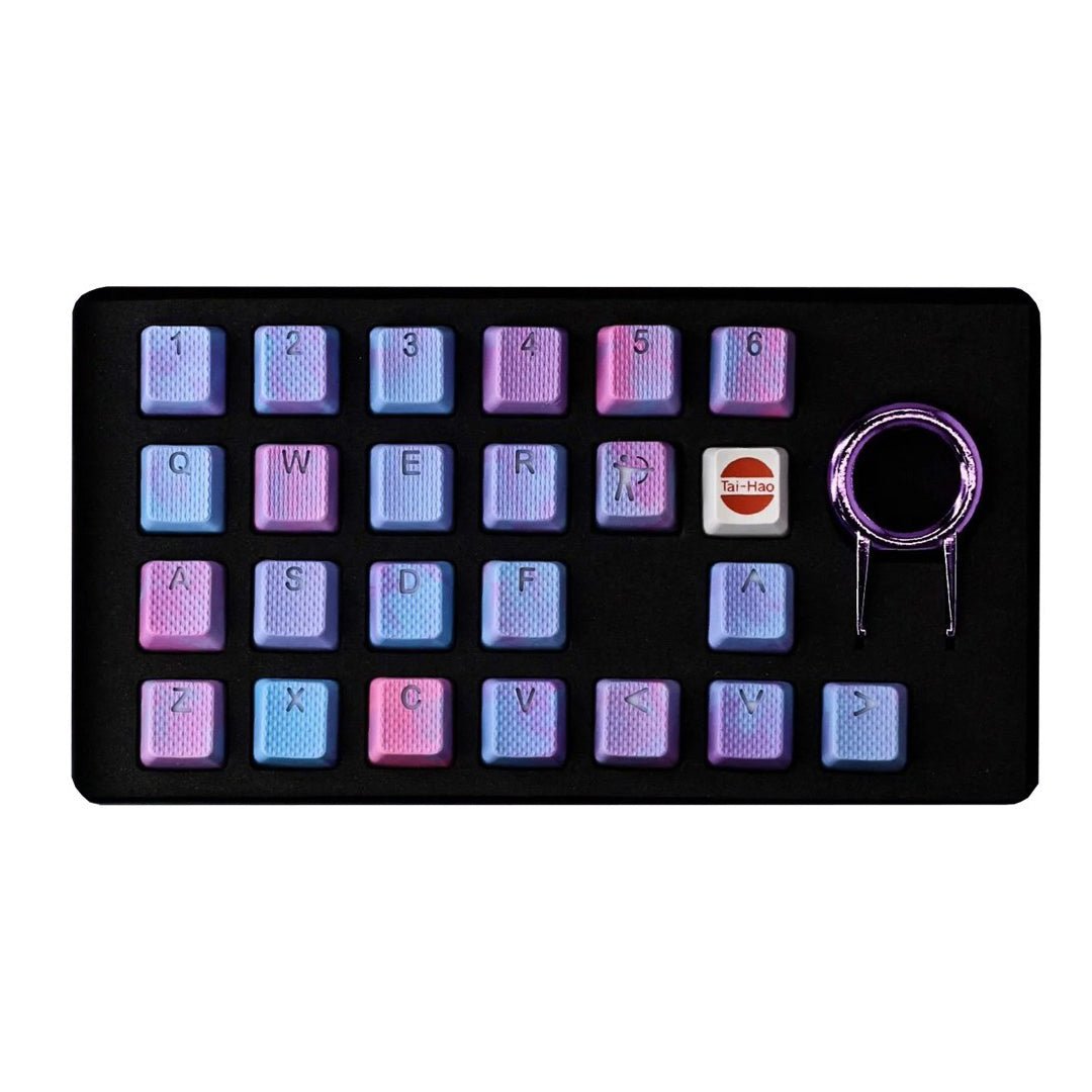 Tai-Hao Rubber Backlit Mark II Gaming Keycap - Pink & Blue Camo - مفاتيح كيبورد - Store 974 | ستور ٩٧٤
