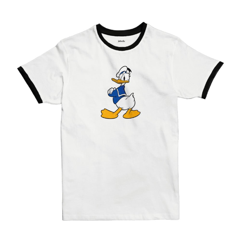Jobedu Disney Donald Duck White/Black T-Shirt - Small - تي-شيرت - Store 974 | ستور ٩٧٤