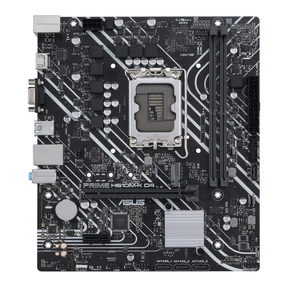 Asus Prime H610M-K D4 DDR4 LGA1700 Intel mATX Gaming Motherboard - اللوحة الأم - Store 974 | ستور ٩٧٤