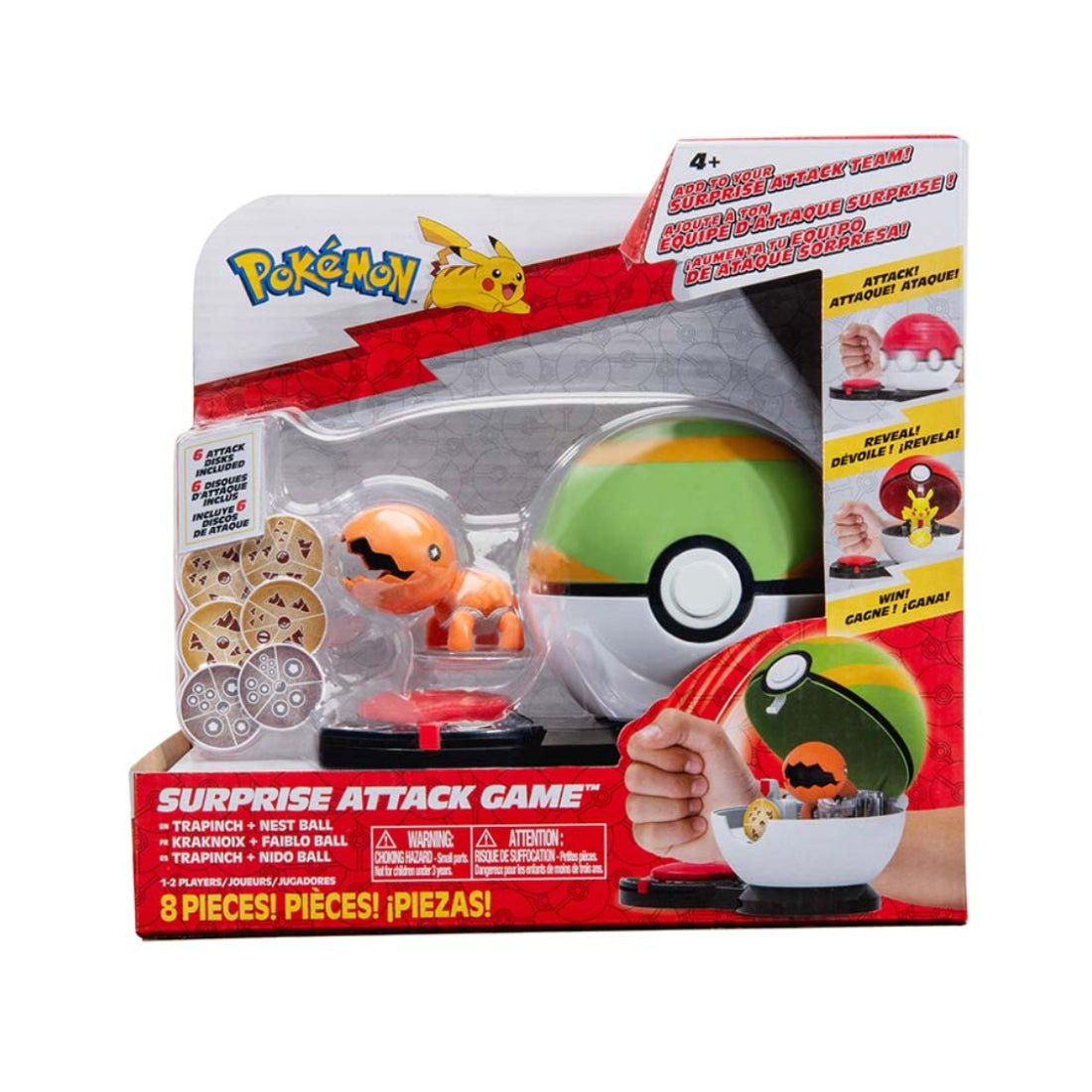 Pokemon Surprise Attack Game - Trapinch + Nest Ball - مجسم – Store