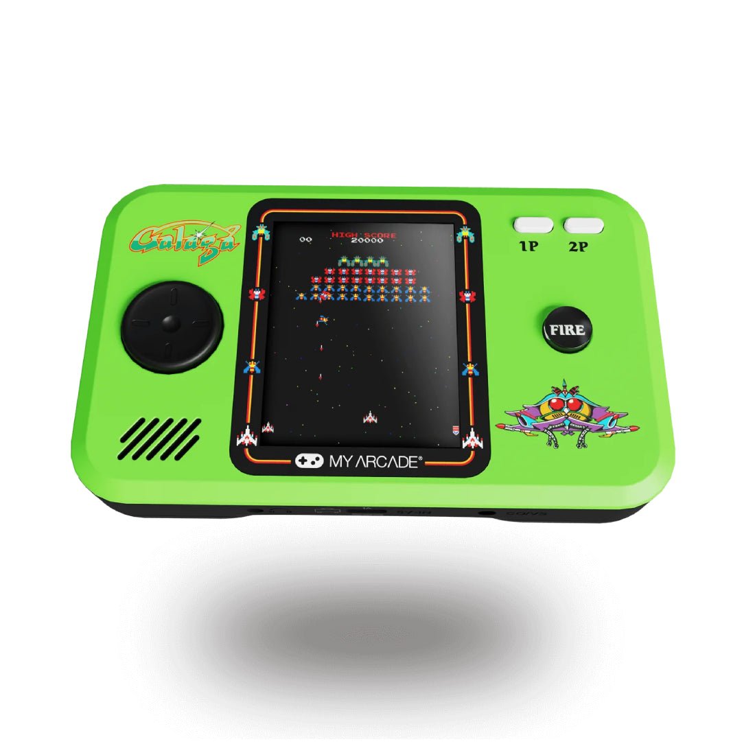 My Arcade Galaga Pocket Player Pro Console - Green & Black - جهاز ألعاب - Store 974 | ستور ٩٧٤