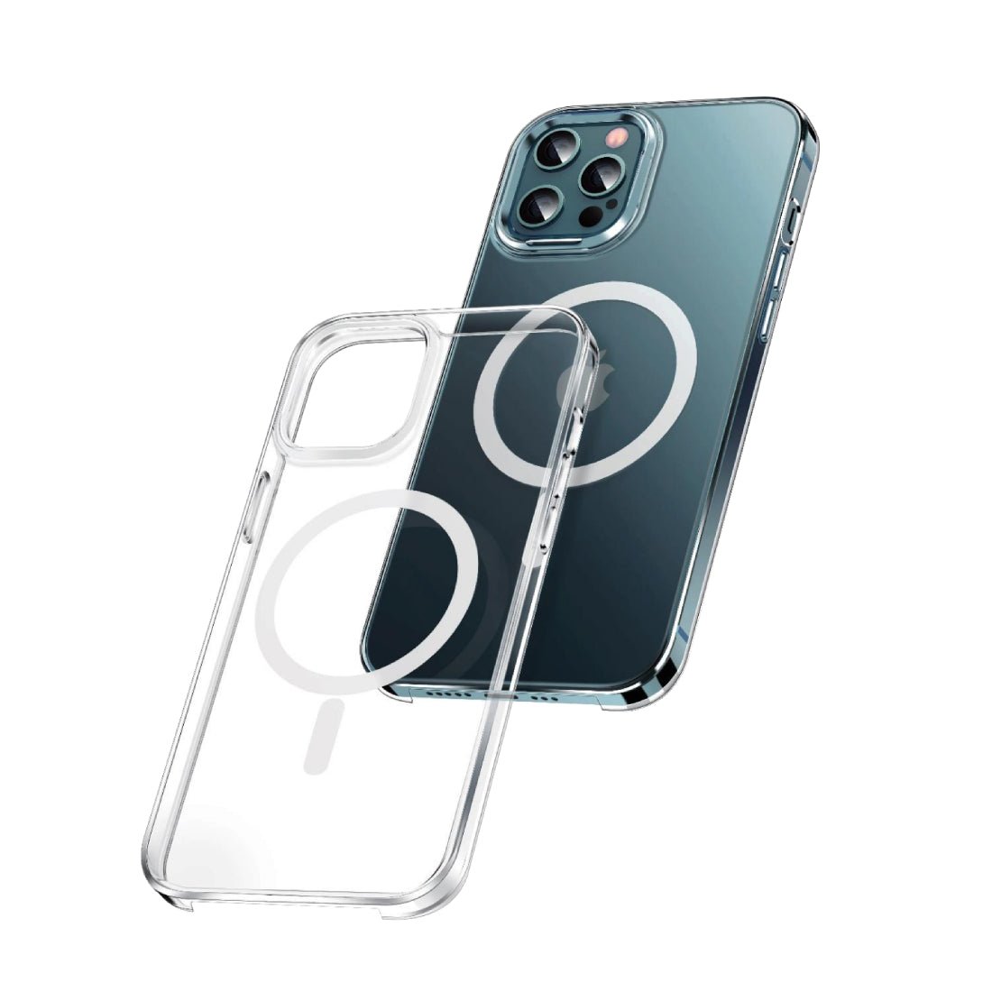 OFKOZ iPhone 15 Magnetic case (TPU+PC) - iPhone 15 - Clear - أكسسوار - Store 974 | ستور ٩٧٤