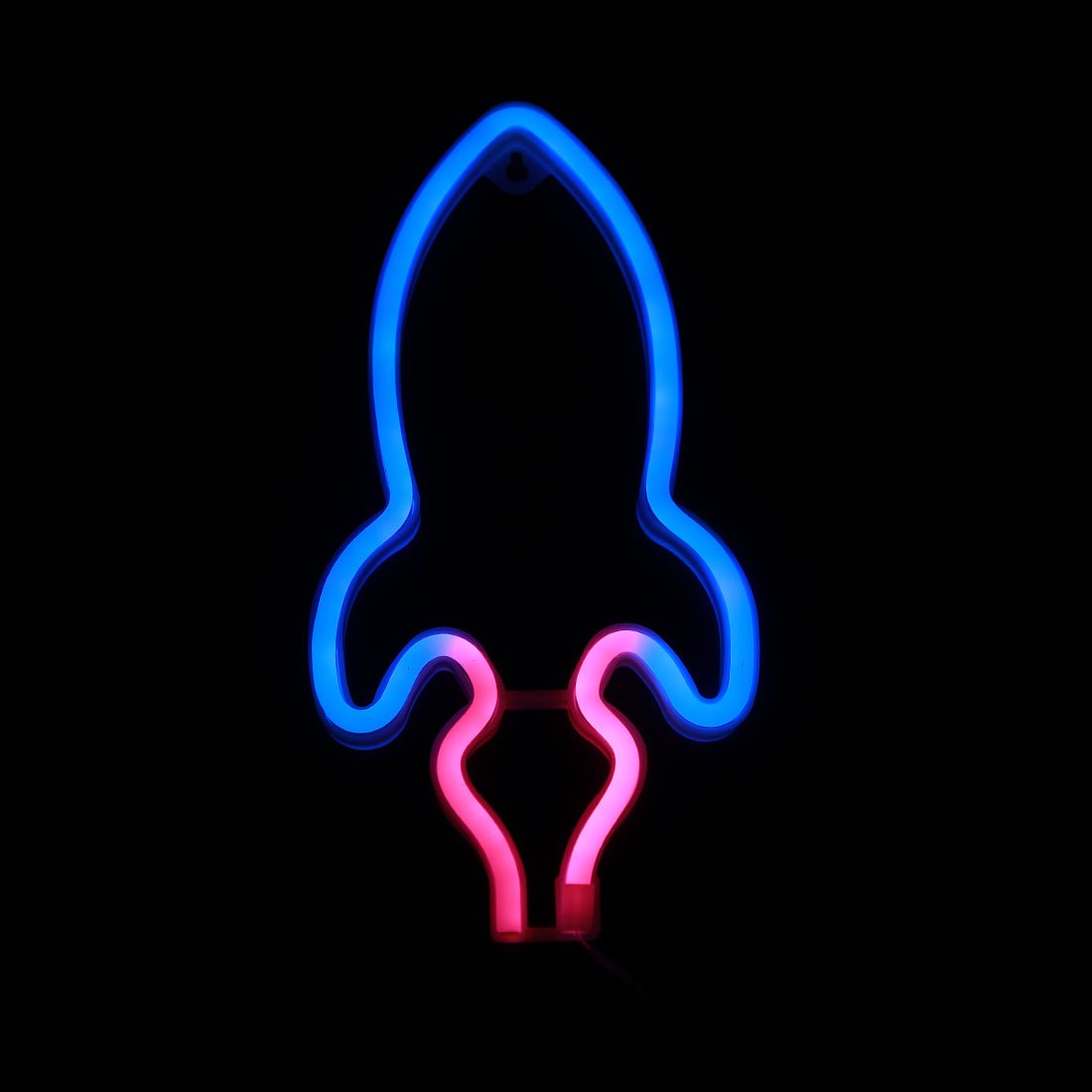 Led Neon Rocket Shape - Blue & Pink - إضاءة - Store 974 | ستور ٩٧٤