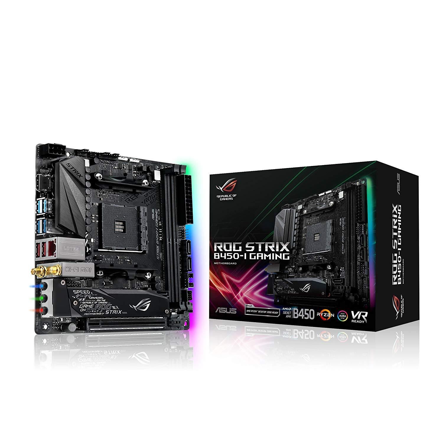 Asus ROG Strix B450-I AMD Mini ITX Gaming Motherboard اللوحة