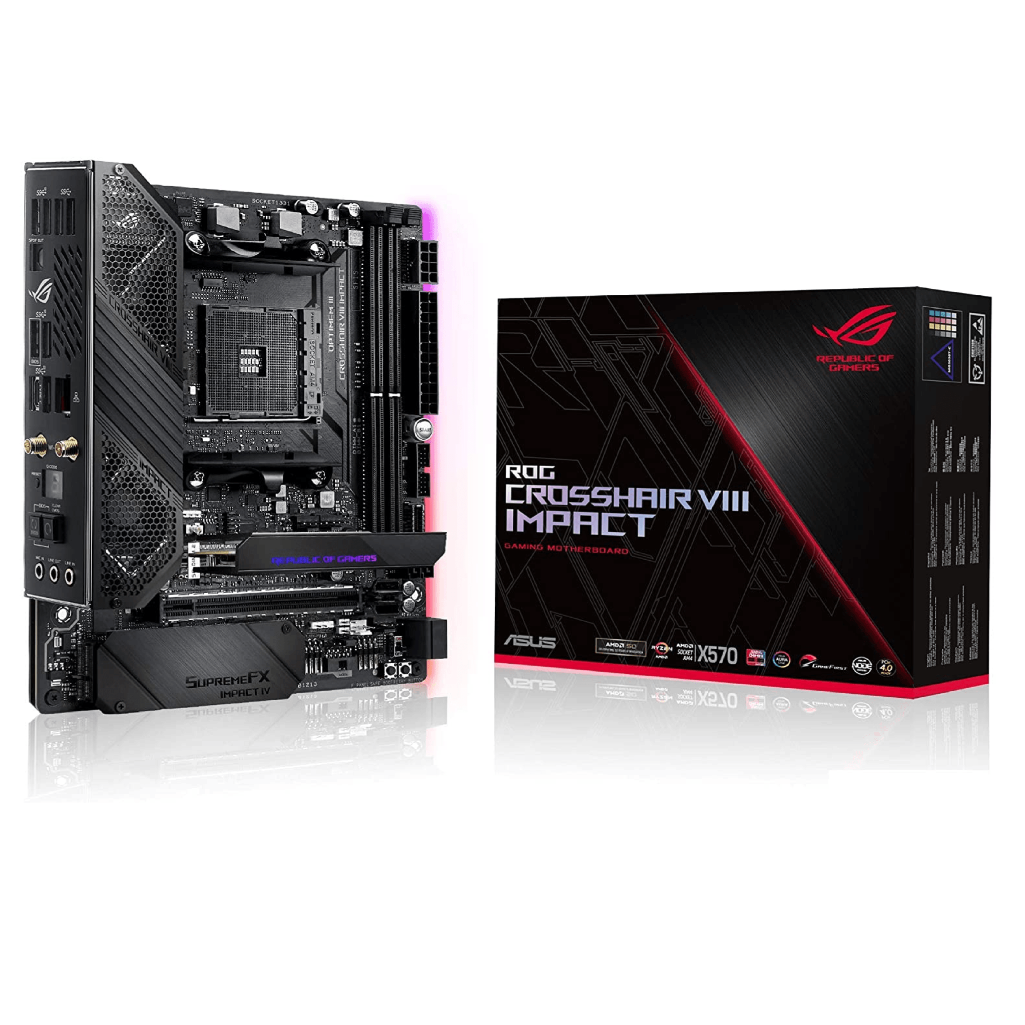 Asus ROG X570 Crosshair VIII Impact WiFi Motherboard اللوحة الأم