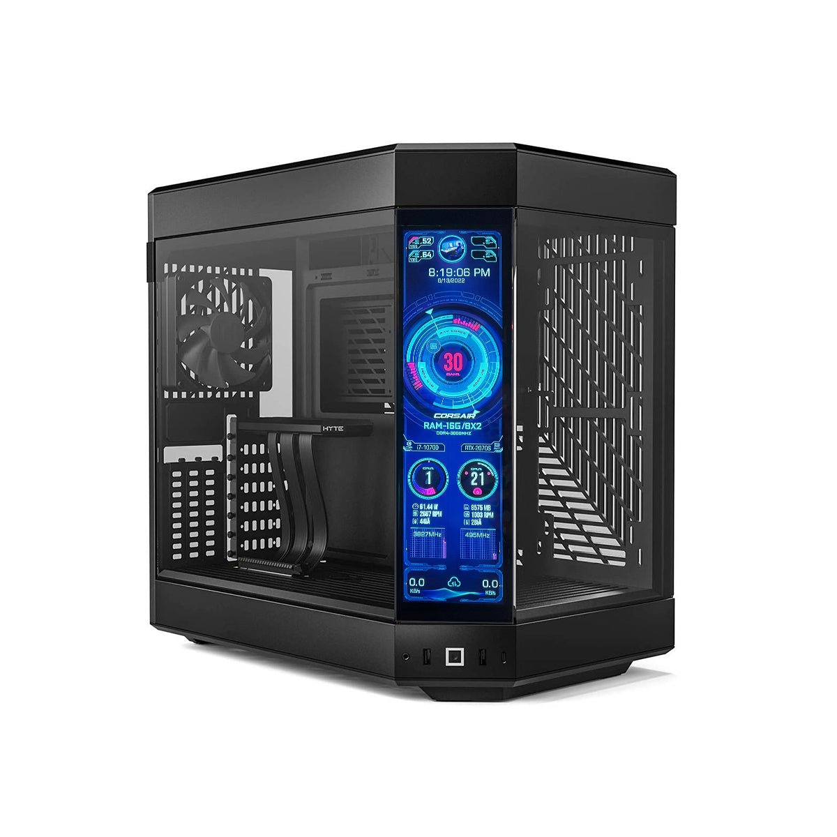 Hyte Y60 Mid Tower ATX Case Custom Screen Black hyte-y60-mid-tower-atx-case-custom-screen-black