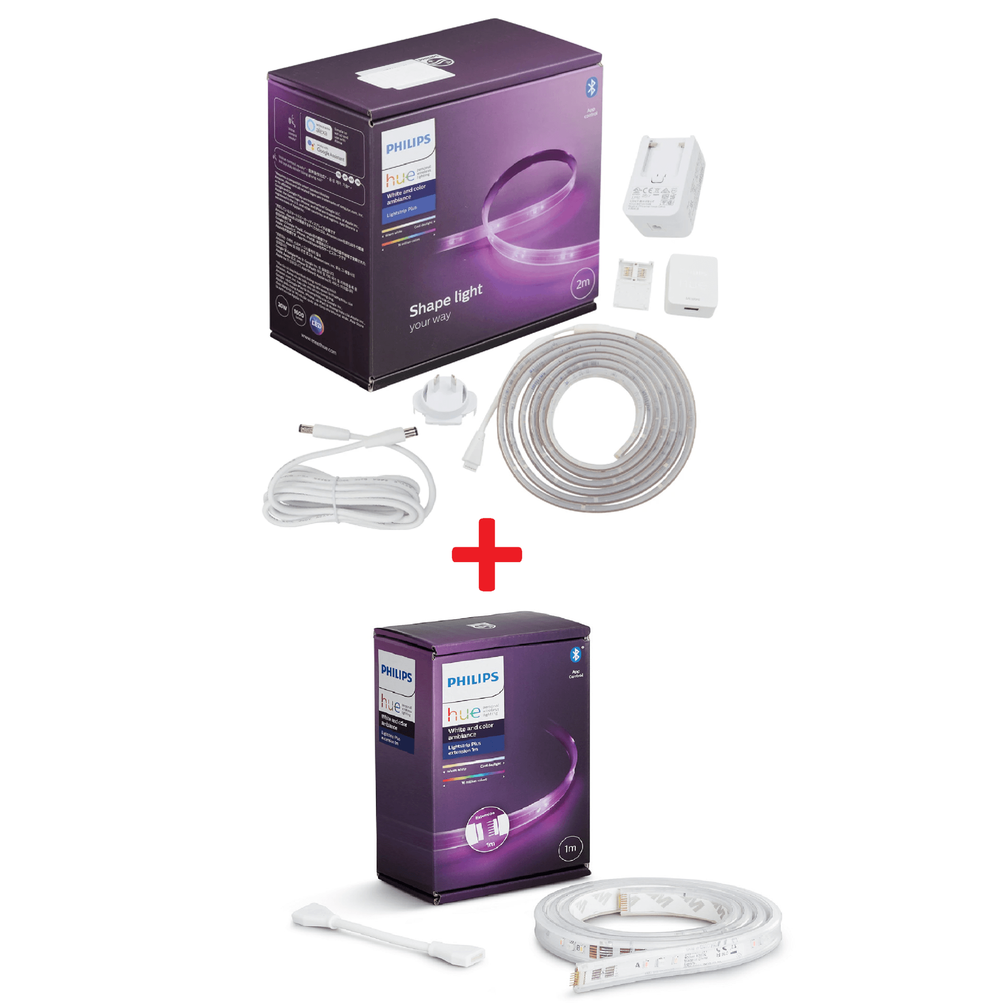  Philips Hue Outdoor 16-Foot Smart LED Light Strip - White and  Color Ambiance - 1 Pack -Requires Hue Bridge- Weatherproof - Control with  Hue App - Works with Alexa, Google Assistant