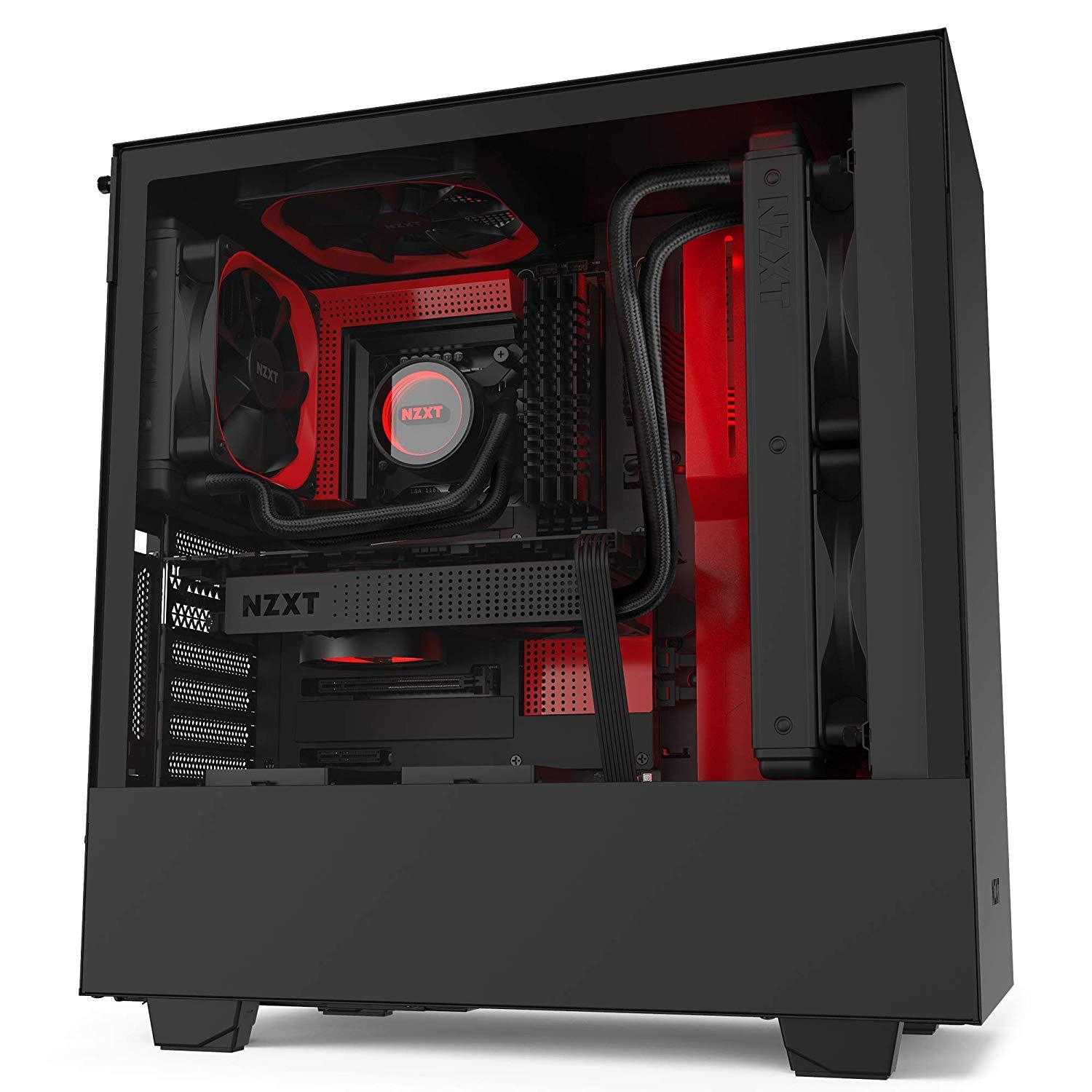 NZXT H510i ATX Mid Tower Case - Black/Red - Store 974 | ستور ٩٧٤