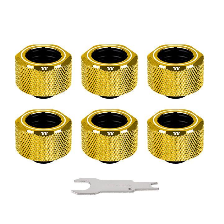 Pacific G1/4 PETG Tube 16mm OD Compression – Gold (6-Pack Fittings) - Store 974 | ستور ٩٧٤