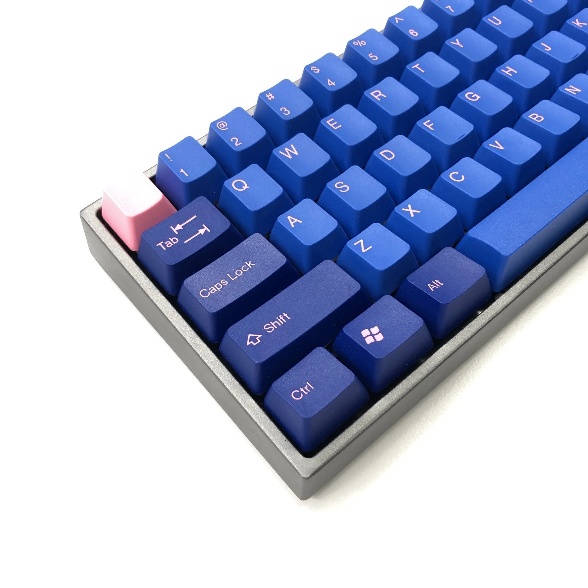 Tai-Hao 104 Keys-Double Shot Keycap + 1 Keys Puller - Pink Letter on Blue Key - Store 974 | ستور ٩٧٤