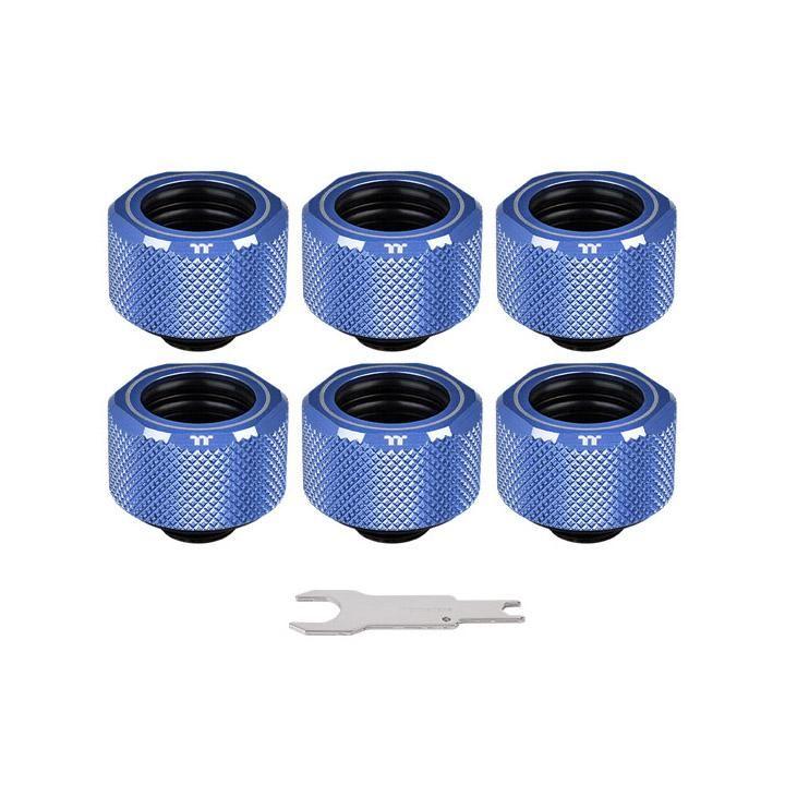 Thermaltake Pacific C-PRO G1/4 PETG 16mm OD HDC Fittings(6-Pack) - Blue - Store 974 | ستور ٩٧٤