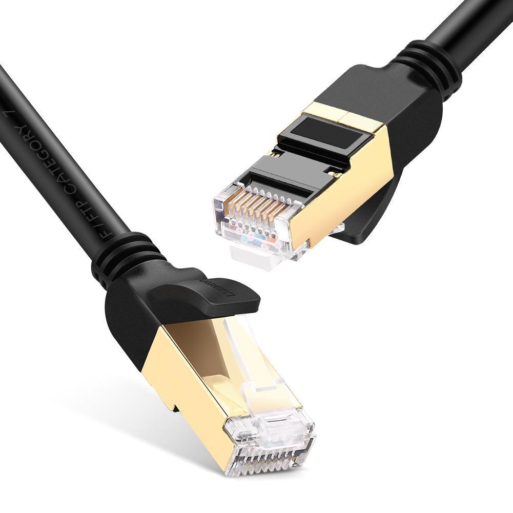 Duronic White 1m CAT6a FTP Professional Gold Headed Shielded Network Cable  (RJ45)- High Speed 500MHz Premium Quality Cat6a / Patch / Ethernet / Modem