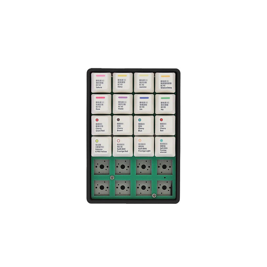 Varmilo 24 Key Switch Test Pad - Black - لوحة الاختبار Varmilo 24 Key Switch Test Pad - Black - لوحة الاختبار