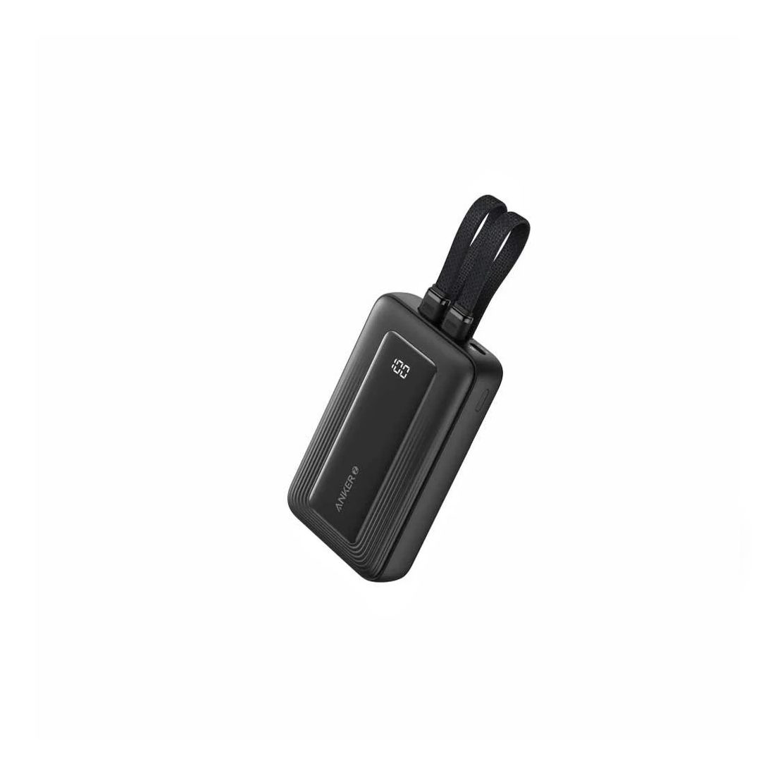 Anker Power Bank (10K, 30W, Built-in USB-C Lightning Cable) – Black – باور بنك