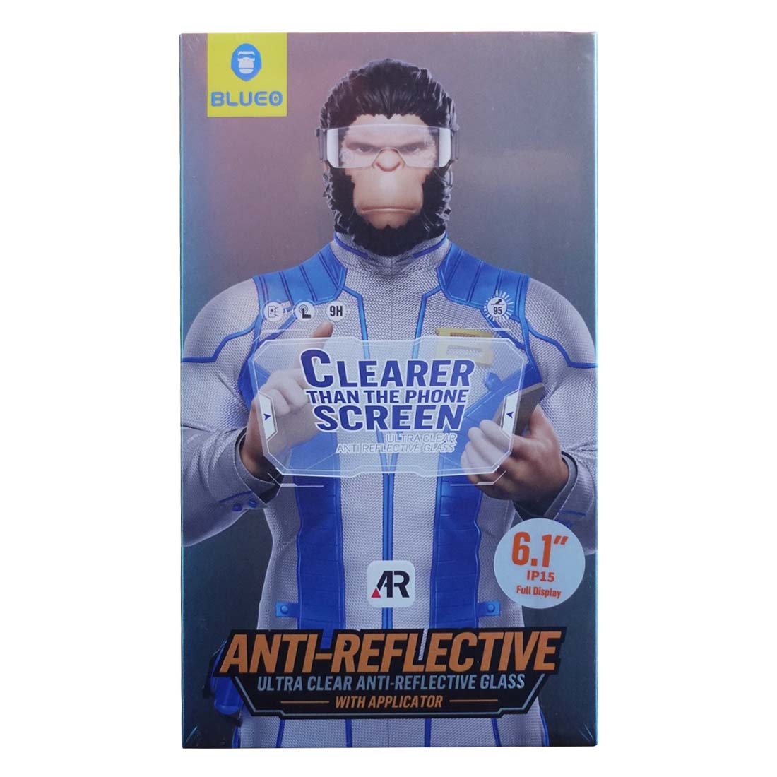 Blueo Ultra Clear AR Anti-Reflective HD Glass with applicator - iPhone15 6.1 & iPhone14 Pro 6.1 - أكسسوار - Store 974 | ستور ٩٧٤