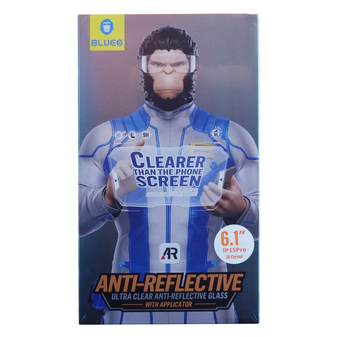 Blueo Ultra Clear AR Anti-Reflective HD Glass with applicator - iPhone15 Pro 6.1 - أكسسوار - Store 974 | ستور ٩٧٤