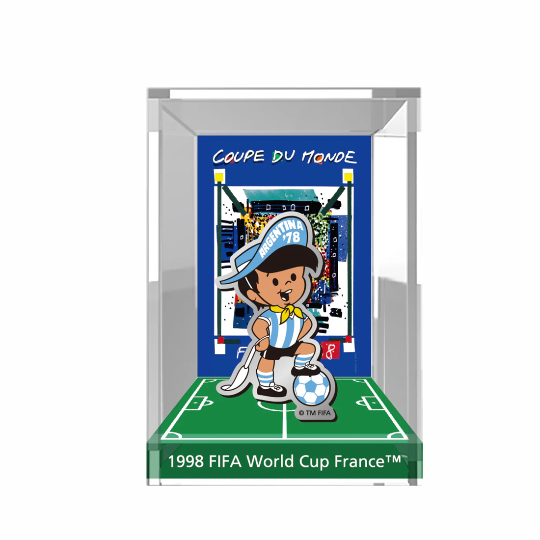 FRANCE 98 FIFA WORLD CUP サッカーボール サイン入り 1998 FIFA World Cup France™ Mascot Pin in Display Box - مغناطيس