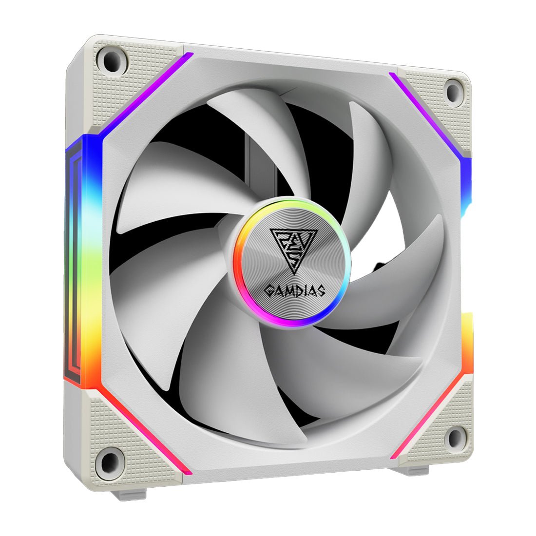 Gamdias AEOLUS P2-1201 PBT Fan Case -White- مروحة تبريد Gamdias AEOLUS P2-1201 PBT Fan Case -White- مروحة تبريد